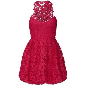 Saylor Pink Amari Lace Mini Dress Size Small
